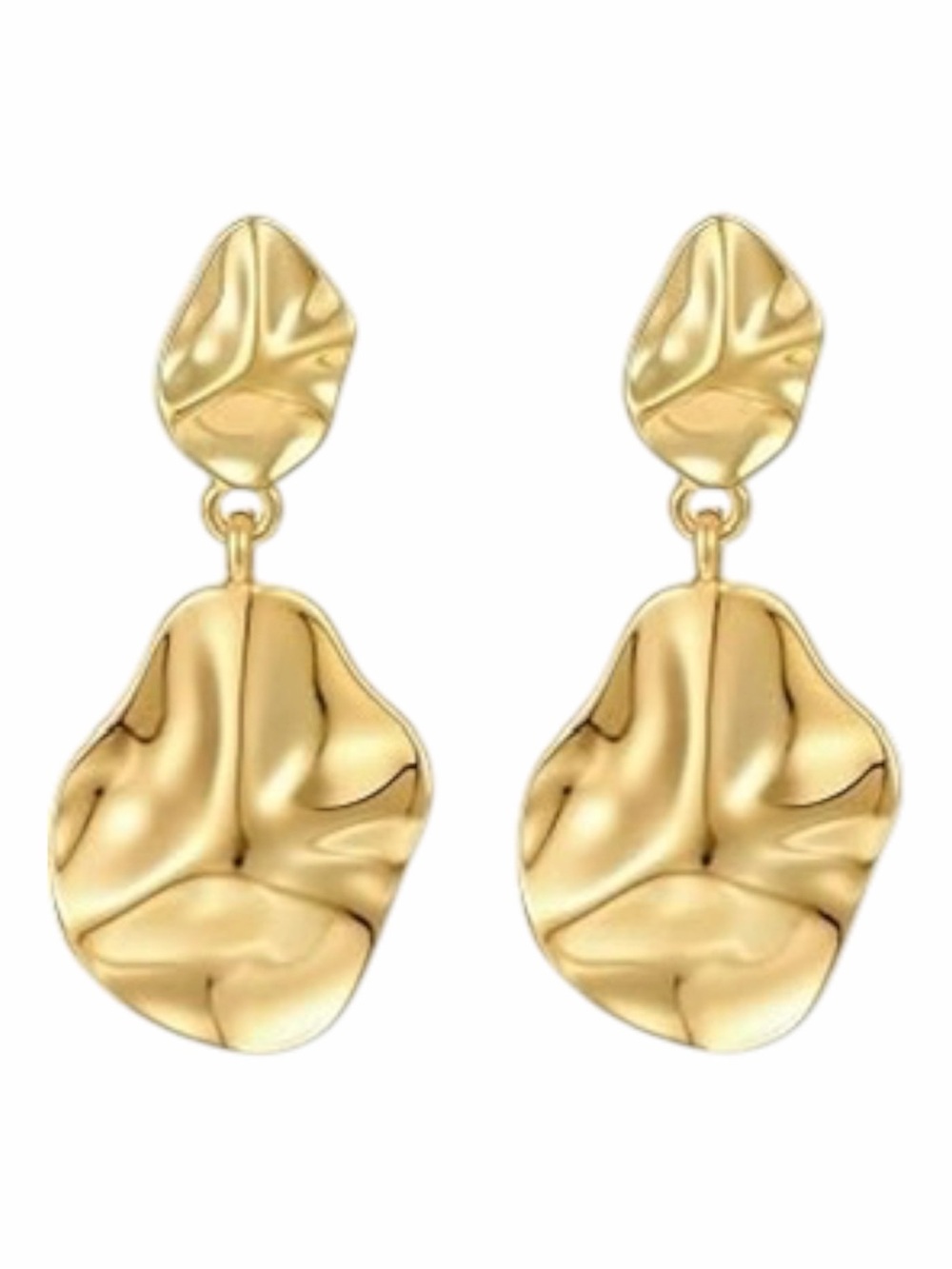 Hammered Teardrop Dangle Earrings |Lightweight Statement Earrings
